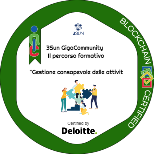 Badge "Gestione consapevole delle attività"